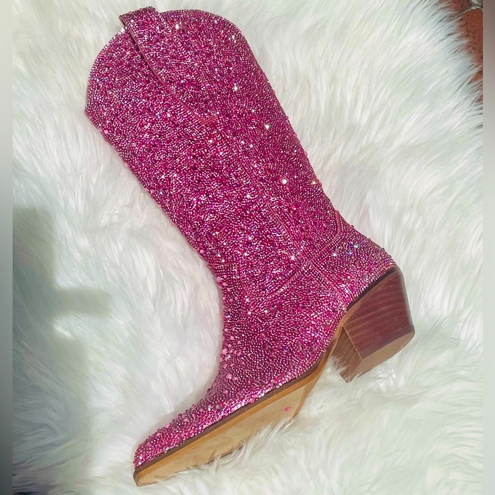 C’mon Barbie Let’s Go Party! Rider Girlie ZOE Pink Rhinestone Cowboy Boots 6 - Picture 2 of 5